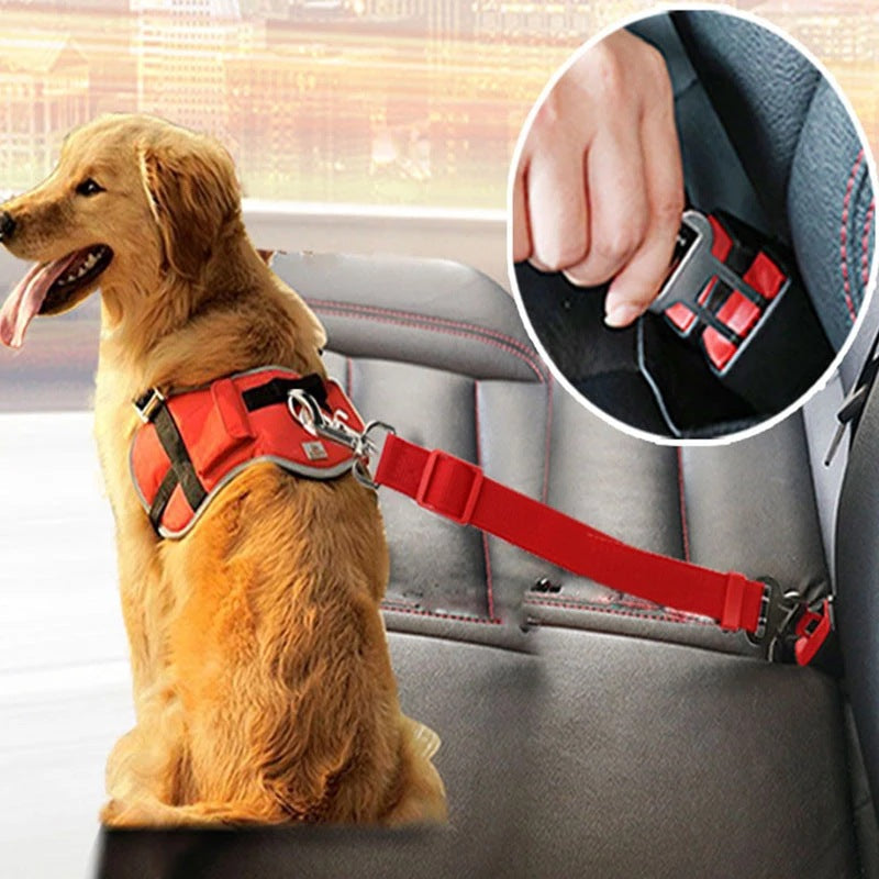 Adjustable Pet Car Seat Belt – Safety Harness Clip