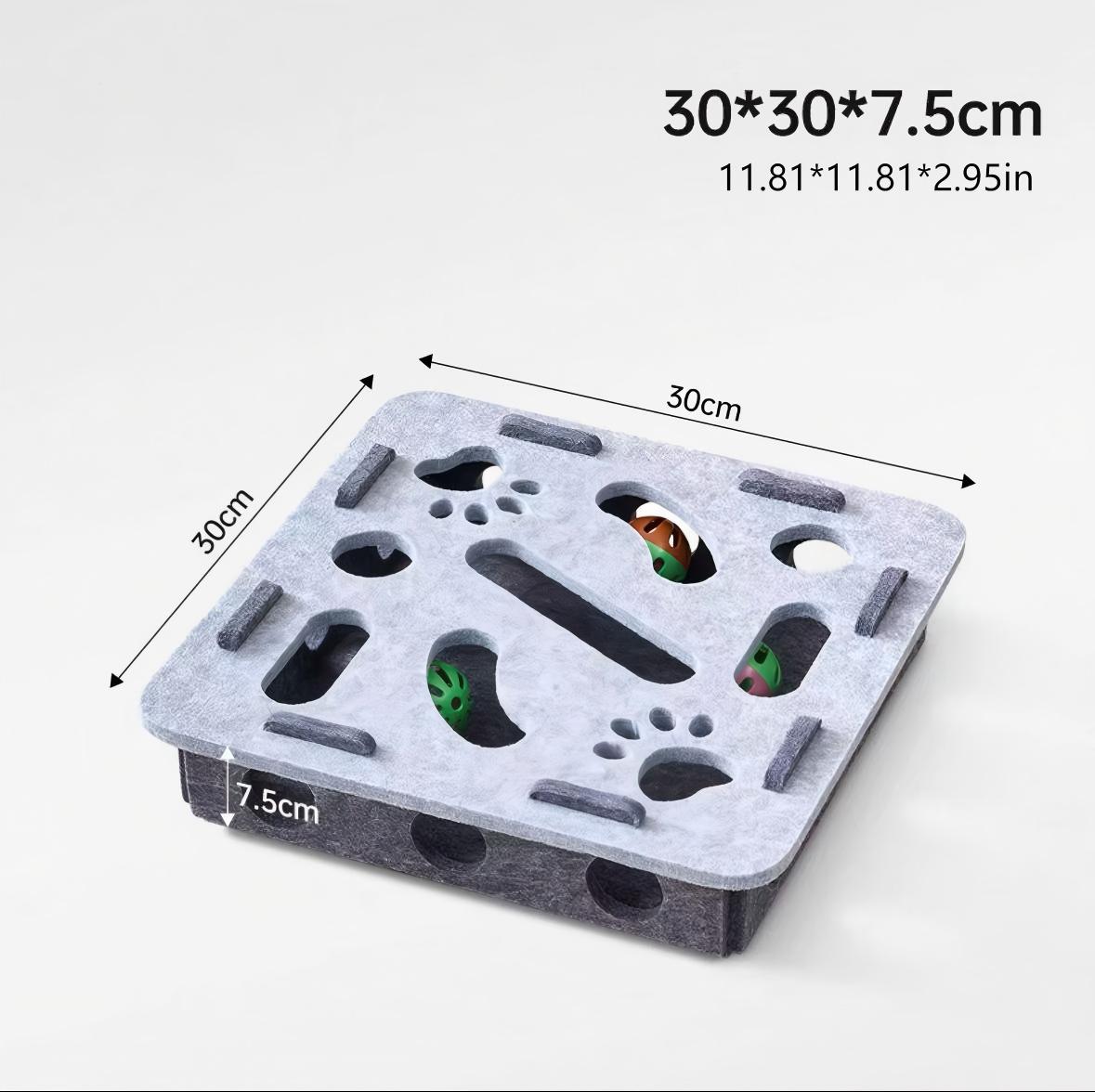 Interactive Cat Puzzle Toy – Maze Tunnel with Bell Ball, Felt Construction