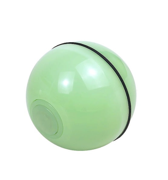 LED Interactive Rolling Cat Toy Ball with Lights, Feathers & USB Rechargeable Motion Play