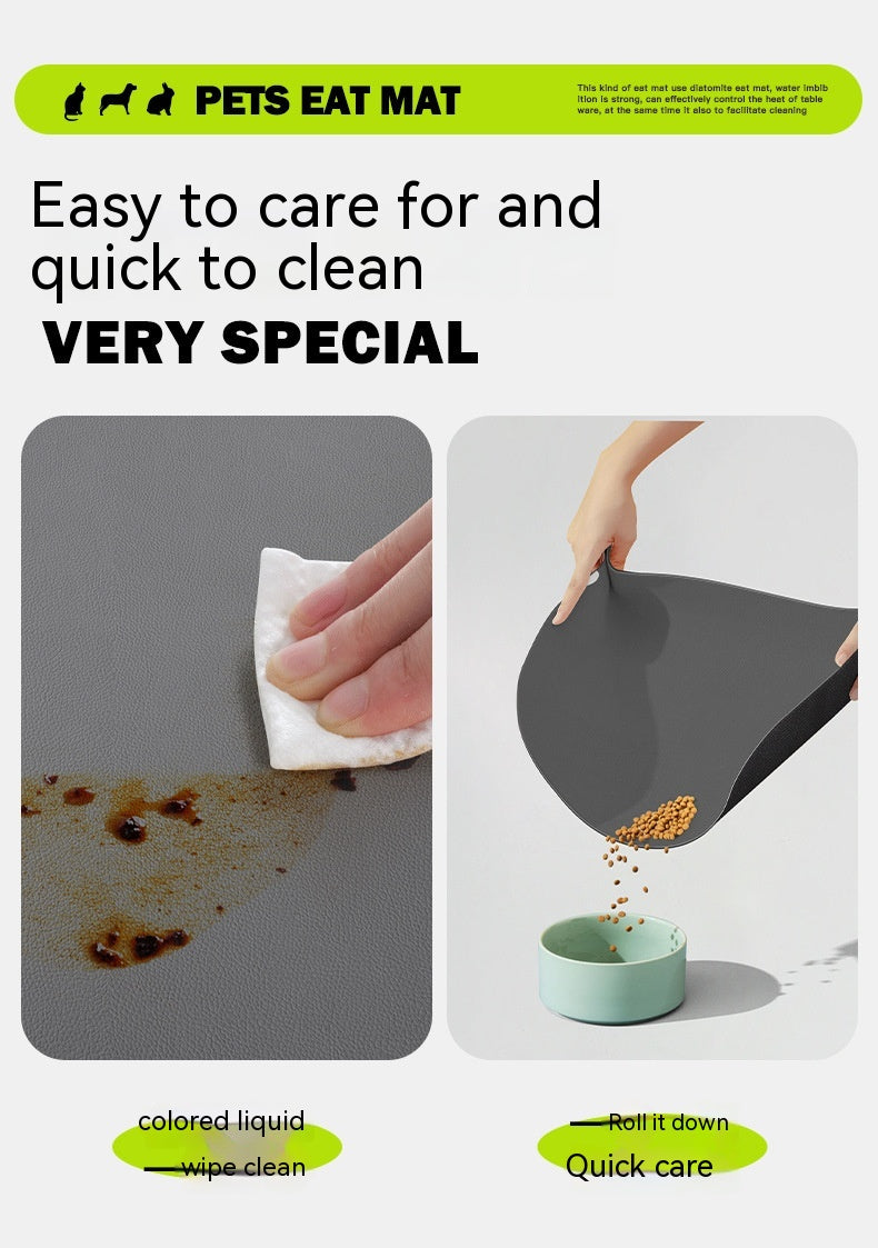 Pet Supplies Washable Dog & Cat Feeding Mat – Quick-Drying, Absorbent