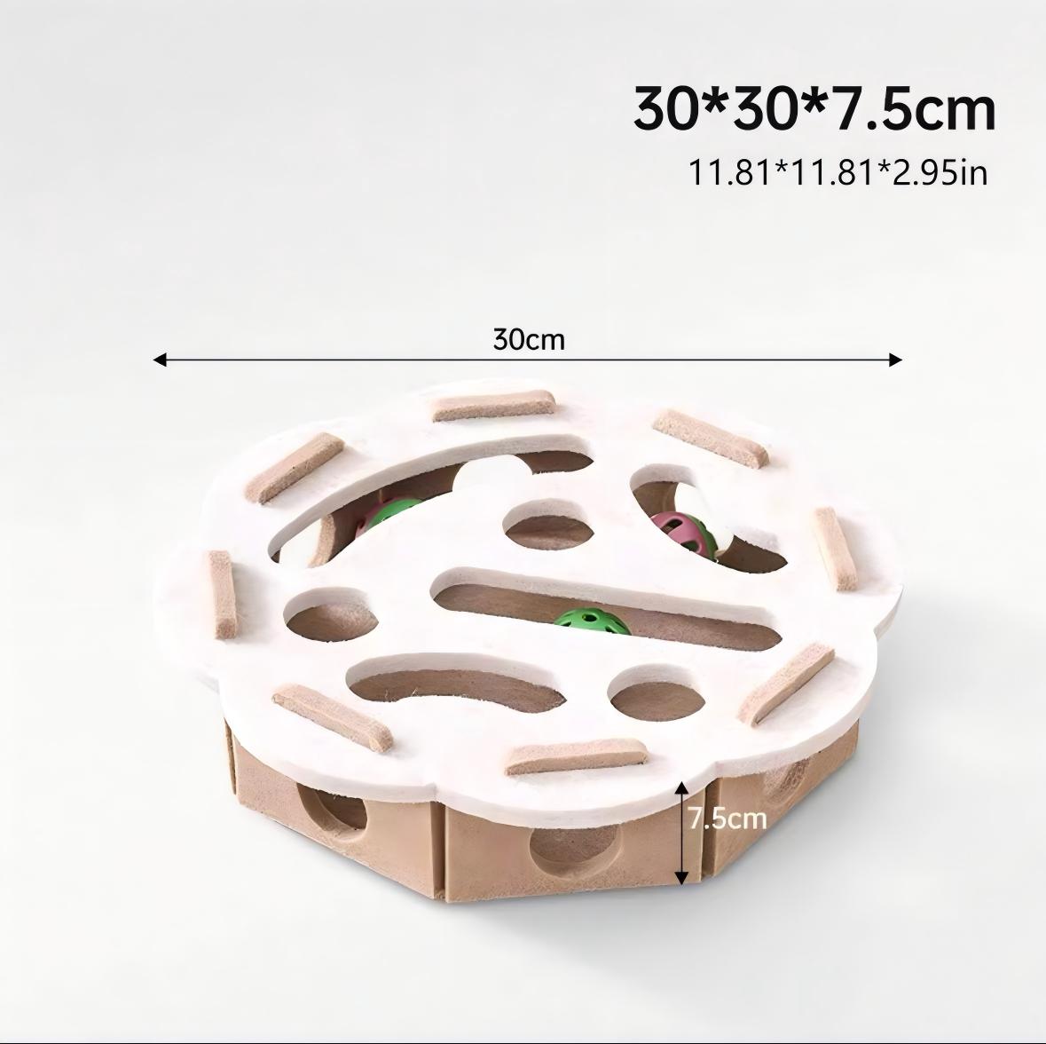 Interactive Cat Puzzle Toy – Maze Tunnel with Bell Ball, Felt Construction