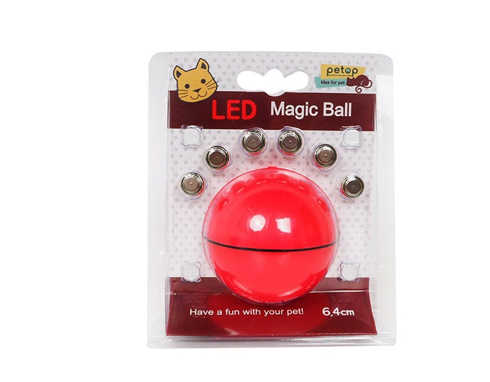 LED Interactive Rolling Cat Toy Ball with Lights, Feathers & USB Rechargeable Motion Play