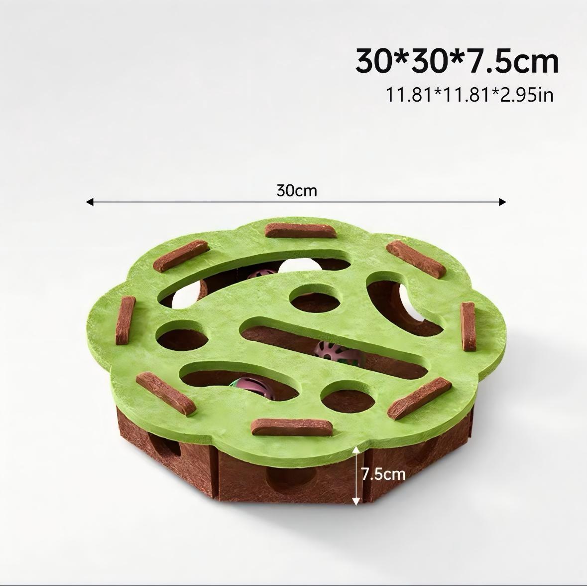 Interactive Cat Puzzle Toy – Maze Tunnel with Bell Ball, Felt Construction