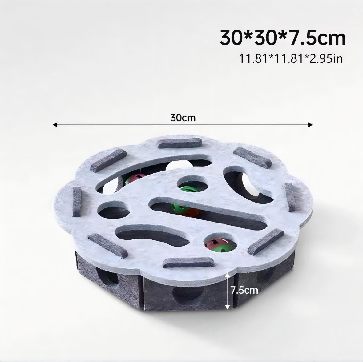 Interactive Cat Puzzle Toy – Maze Tunnel with Bell Ball, Felt Construction