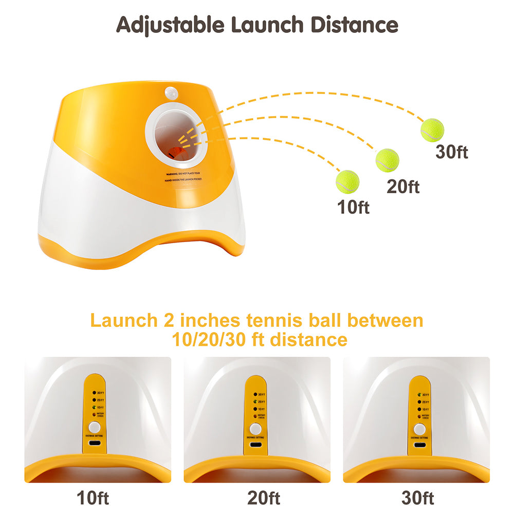 Automatic Dog Ball Launcher for Fetch Play – Adjustable Distance Pet Toy